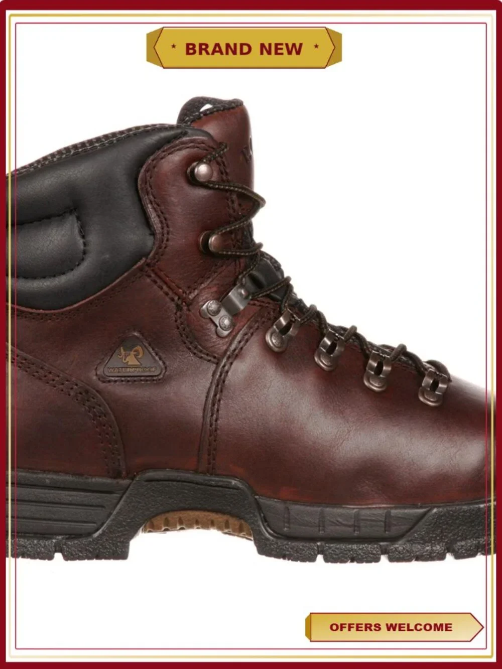 Men's Steel Toe Waterproof Work Boots Wide Width Available